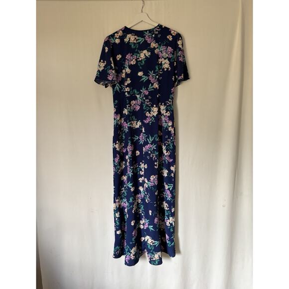 Chelsea 28 Dress XL Womens Maxi Wrap Floral Aline Short Sleeve - Picture 12 of 15